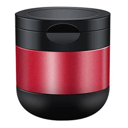 Aluminum Alloy Car Ashtray with LED Light Flame Retardant Good Sealing Ash Storage Holder