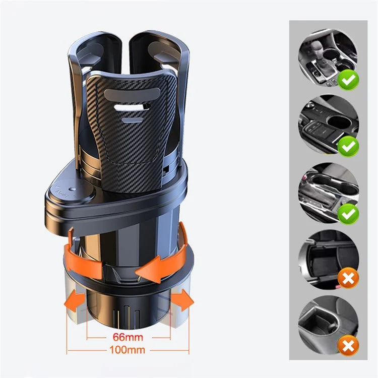 Car Cup Holder Organizer Multifunctional Drink Bottle Holder Stand ABS Expander Adapter