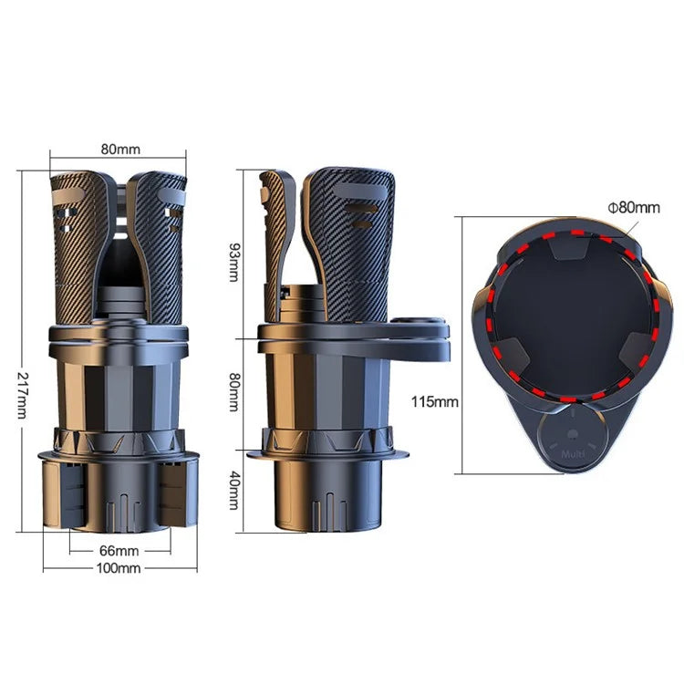 Car Cup Holder Organizer Multifunctional Drink Bottle Holder Stand ABS Expander Adapter