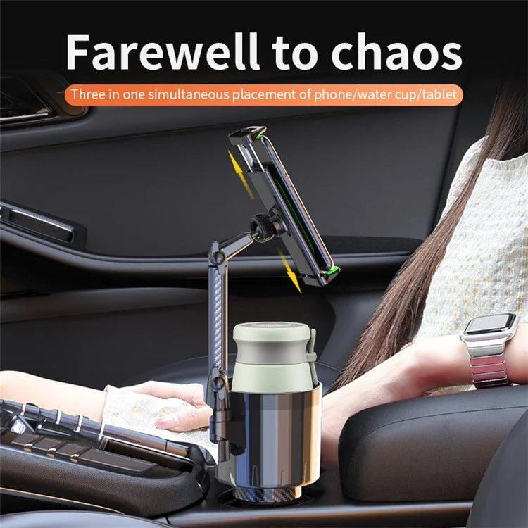 SB-6033 Multifunction Car Cup Holder Storage Tray Rotating Car Cell Phone Stand Rack