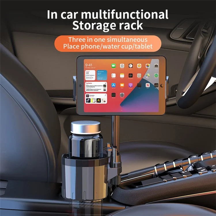 SB-6033 Multifunction Car Cup Holder Storage Tray Rotating Car Cell Phone Stand Rack