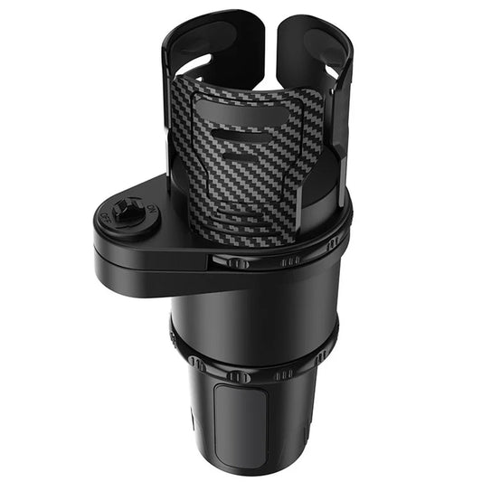 2-Layer Car Water Cup Holder Car Seat Multifunctional Adjustable Water Cup Drink Holder (Size: L)