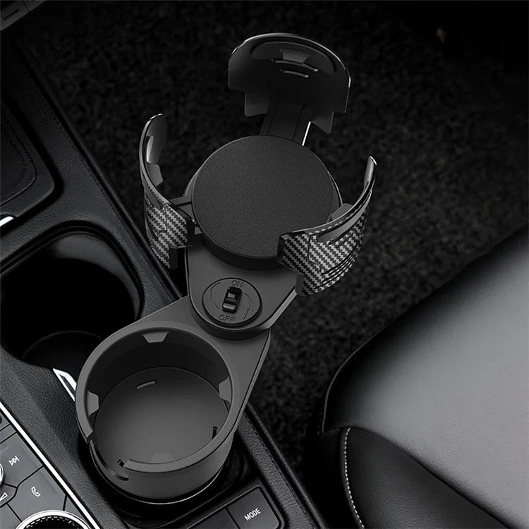 Multifunctional Car Water Cup Holder Car Seat Up Layer Stretchable Water Cup Drink Holder (Size: S)