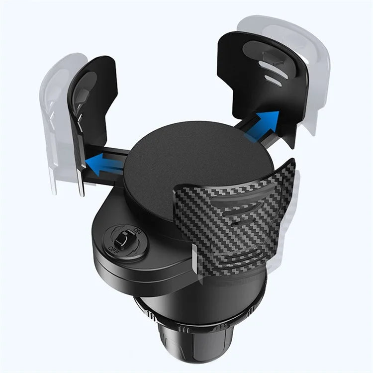 Multifunctional Car Water Cup Holder Car Seat Up Layer Stretchable Water Cup Drink Holder (Size: S)