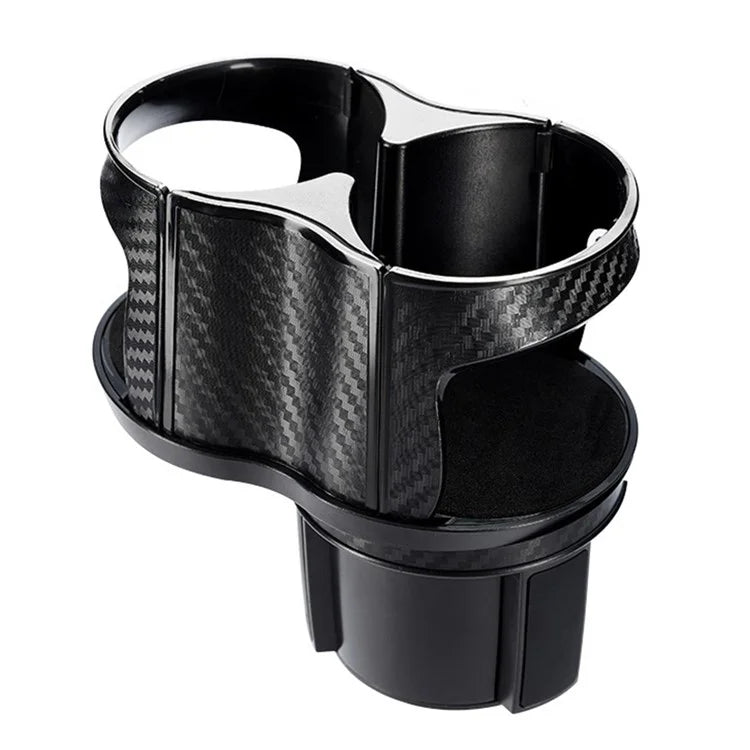 Carbon Fiber Pattern Car Water Cup Holder Multifunctional Car Drink Holder with Rotatable Base