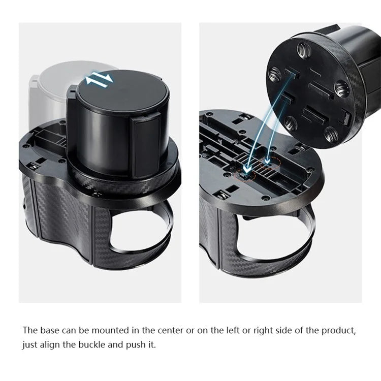 Carbon Fiber Pattern Car Water Cup Holder Multifunctional Car Drink Holder with Rotatable Base