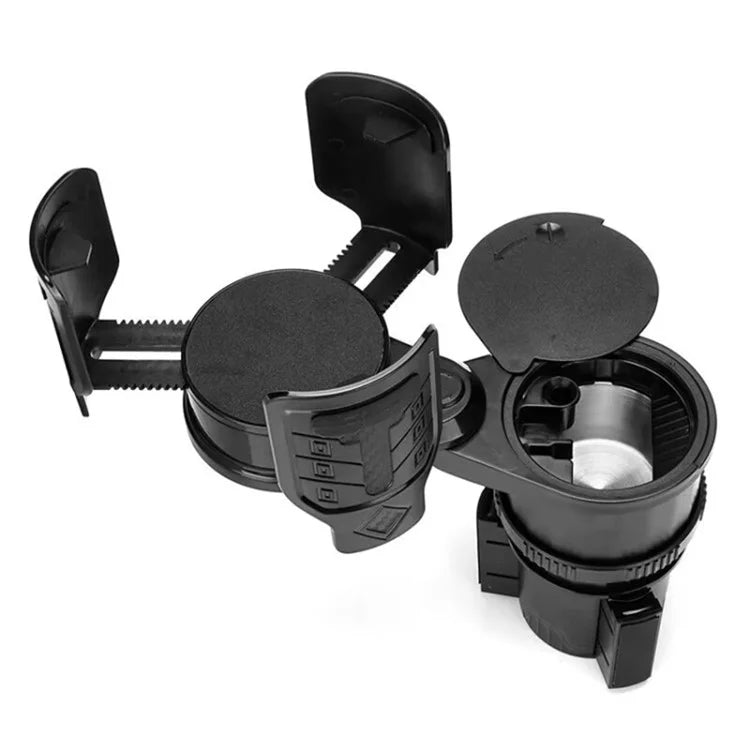3-in-1 Multifunctional Car Water Cup Holder with Removable Ashtray Anti-Slip Adjustable Car Cup Drink Holder Expander Adapter