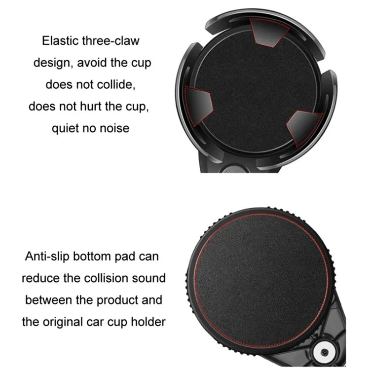 3-in-1 Multifunctional Car Water Cup Holder with Removable Ashtray Anti-Slip Adjustable Car Cup Drink Holder Expander Adapter