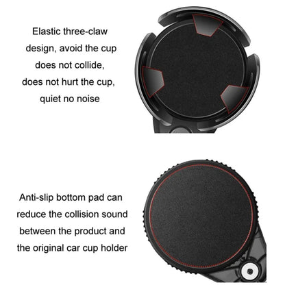 3-in-1 Multifunctional Car Water Cup Holder with Removable Ashtray Anti-Slip Adjustable Car Cup Drink Holder Expander Adapter