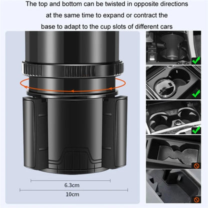 3-in-1 Multifunctional Car Water Cup Holder with Removable Ashtray Anti-Slip Adjustable Car Cup Drink Holder Expander Adapter