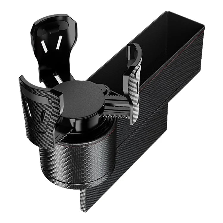 Car Seat Gap Filler Cup Holder ABS+PU Leather Auto Crevice Storage Organizer Box, Driver Side