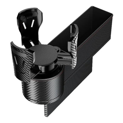 Car Seat Gap Filler Cup Holder ABS+PU Leather Auto Crevice Storage Organizer Box, Driver Side