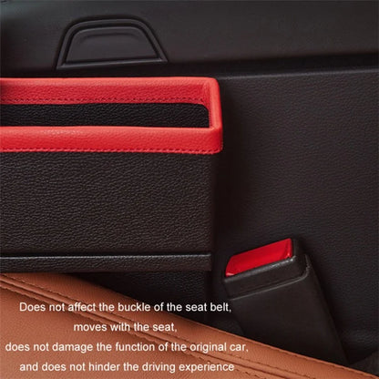 Car Seat Gap Filler Cup Holder ABS+PU Leather Auto Crevice Storage Organizer Box, Driver Side