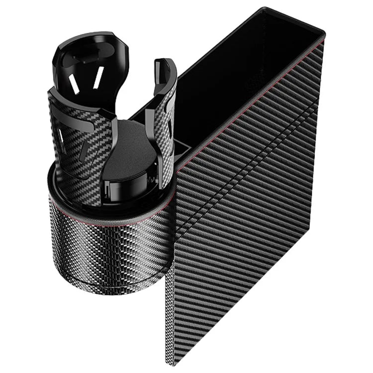 ABS+PU Leather Auto Crevice Storage Organizer Box Car Seat Gap Filler Cup Holder, Front Passenger Side