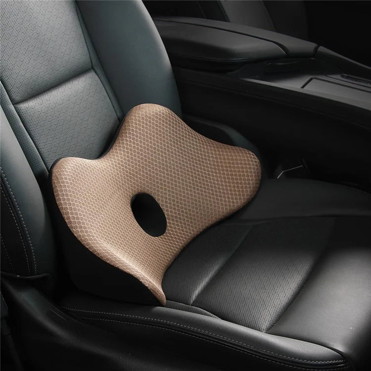 Car Seat Waist Support Cushion Memory Foam Breathable Fatigue Relieve Lumbar Cushion