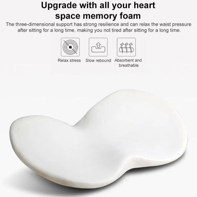 LOVERCAR Car Seat Waist Support Cushion Memory Foam Breathable Mini Seat Cushion