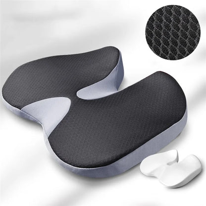 Car Seat Cushion Mesh Cloth+Memory Foam Breathable Fatigue Relief Seat Cushion