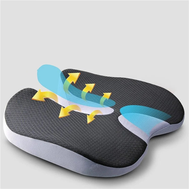 Car Seat Cushion Mesh Cloth+Memory Foam Breathable Fatigue Relief Seat Cushion