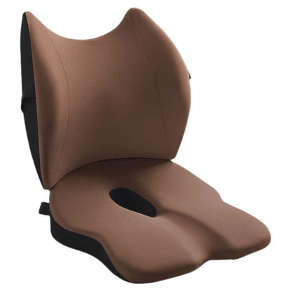 LOVERCAR Ergonomics Car Seat Cushion Memory Foam Slow Rebound Chair Cushion with Backrest