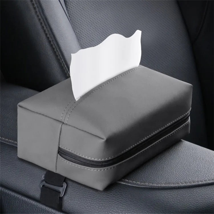 Napa Leather Car Tissue Box Holder Back Seat Headrest Hanging Tissue Box