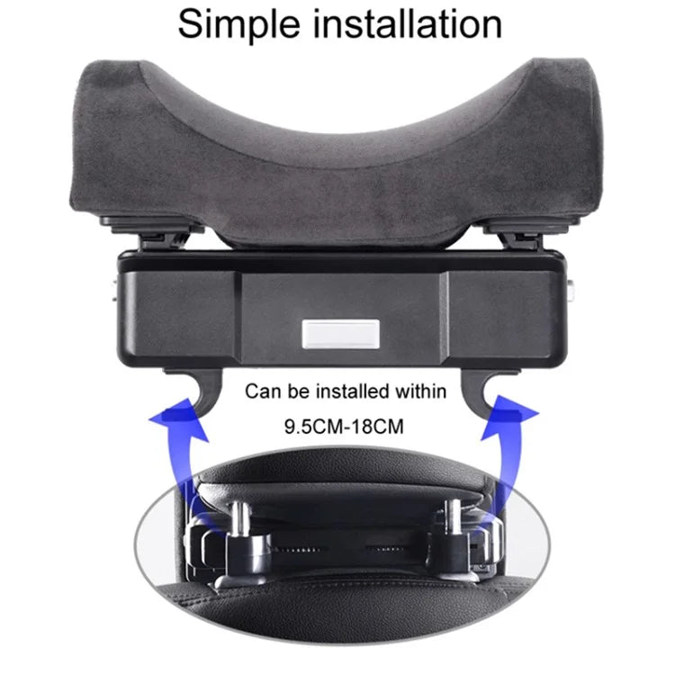 Position Adjustable Car Seat Neck Support Pillow Memory Foam Headrest Cushion