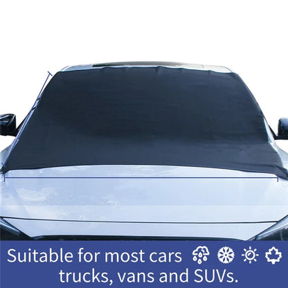 220x140cm 600D Oxford Cloth Thicken Car Front Windshield Waterproof Cover Windscreen Ice Snow Cover