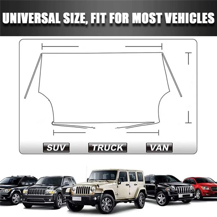 190x107cm 600D Oxford Cloth Thicken Car Front Windshield Waterproof Cover Windscreen Ice Snow Cover