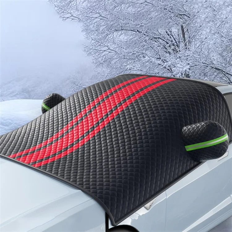 Sedan Car Covers Waterproof Snow Frost Sun Protection Car Case Shield+Red