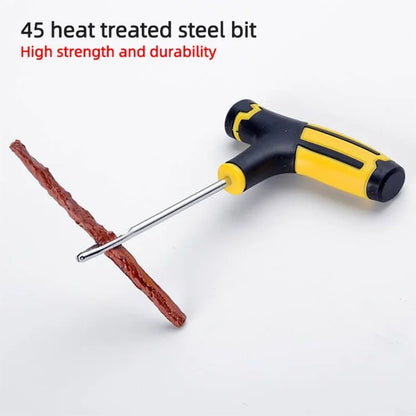 8Pcs / Set Car Tyre Puncture Repair Kit Tire Pressure Gauge Pliers Tool with Storage Case