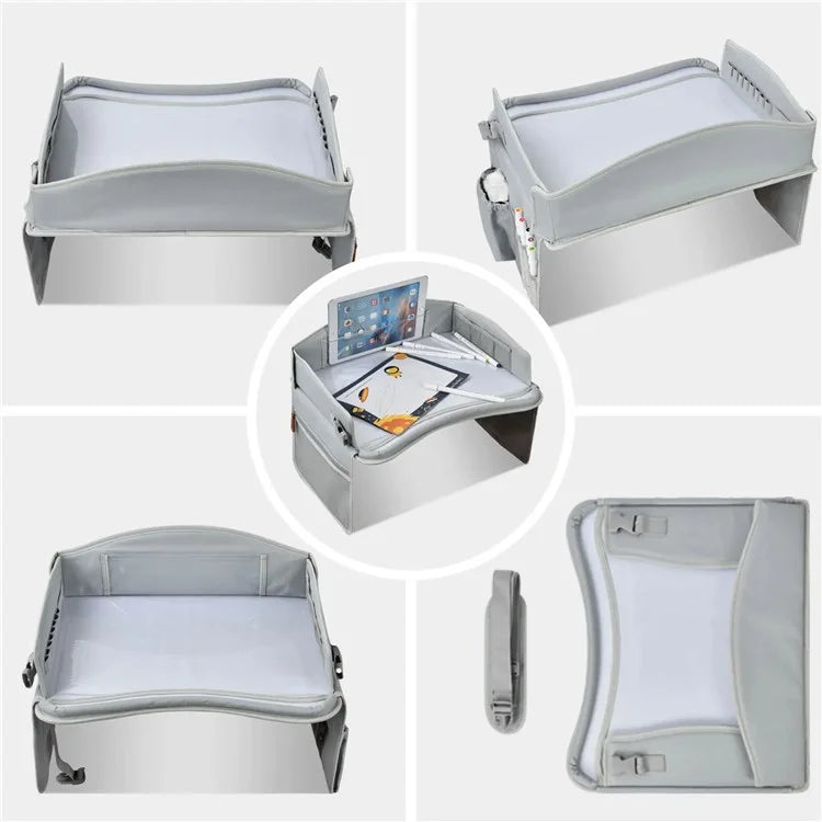 Kids Car Seat Lap Desk Oxford Cloth Travel Tray Drawing Writing Table for Children