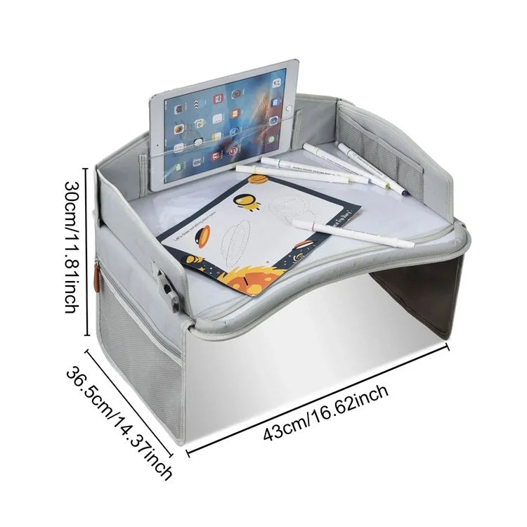 Kids Car Seat Lap Desk Oxford Cloth Travel Tray Drawing Writing Table for Children