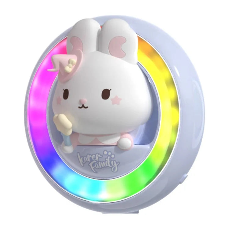 ICARER FAMILY Cartoon Animal Car Air Vent Clip Aroma Rhythm Light Interior Decor