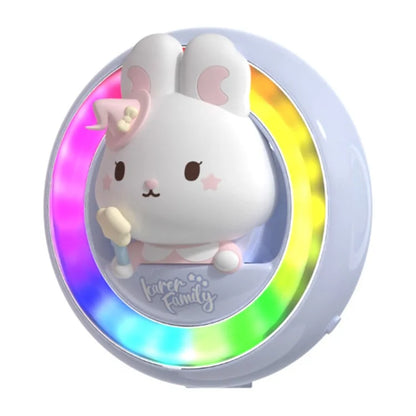 ICARER FAMILY Cartoon Animal Car Air Vent Clip Aroma Rhythm Light Interior Decor