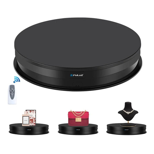PULUZ PU3131 30cm Speed Control Turntable ABS+PC Display Stand Shooting Prop Turntable - Black  /  US Plug