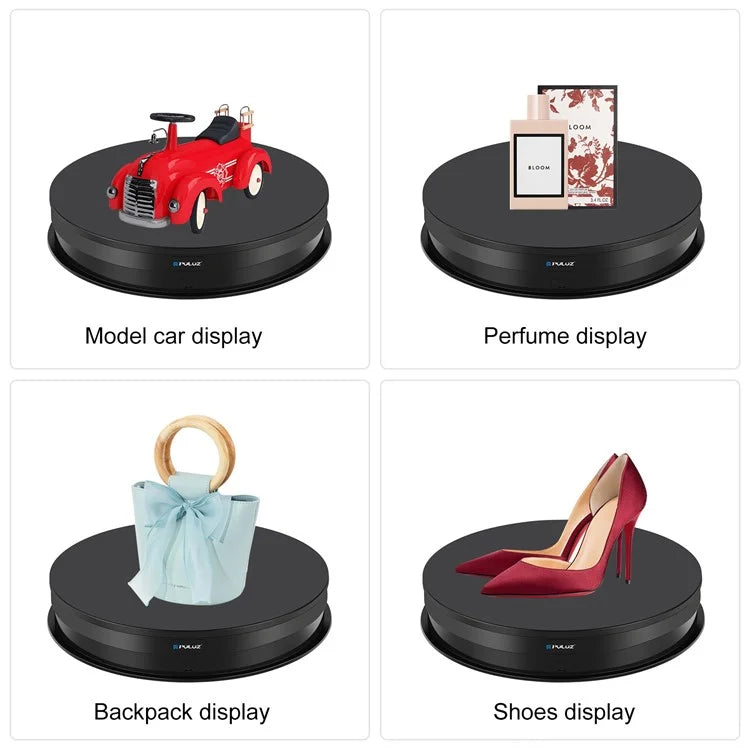 PULUZ PU3131 30cm Speed Control Turntable ABS+PC Display Stand Shooting Prop Turntable