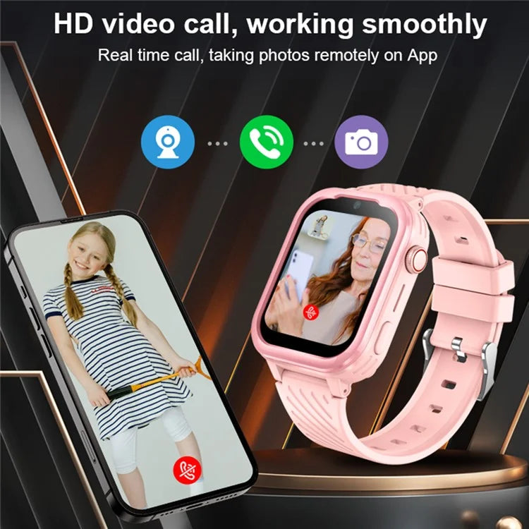 D39 Children GPS Tracker Watch Video Call 1.83-Inch Screen Android 8.1 Kids Phone Smart Watch