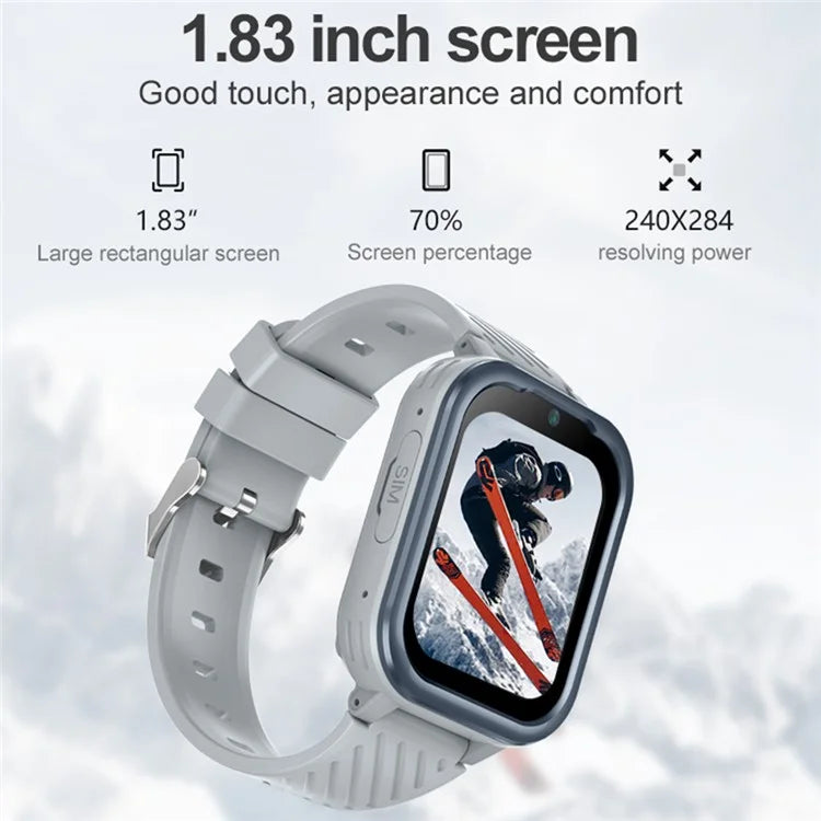 D39 Children GPS Tracker Watch Video Call 1.83-Inch Screen Android 8.1 Kids Phone Smart Watch