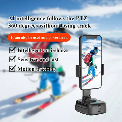 Q11 Auto Face Tracking 360-Degree Rotation Camera Phone Clip Mount Camera Portable Charger
