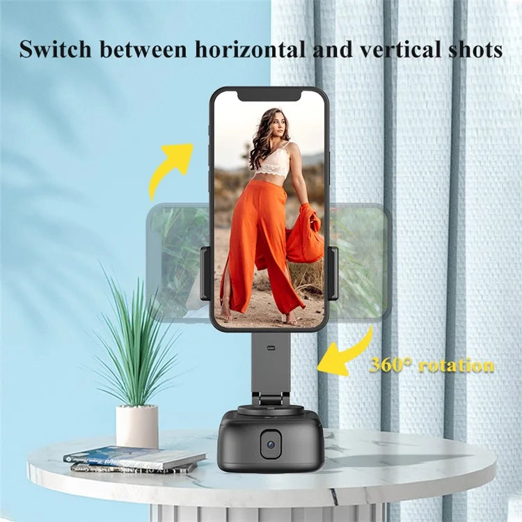 Q11 Auto Face Tracking 360-Degree Rotation Camera Phone Clip Mount Camera Portable Charger