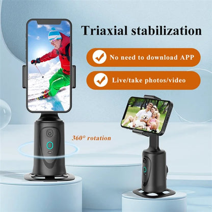 Q9 360 Degrees Rotation Smart AI Follow Gimbal Face Tracking Phone Camera Holder Photography Stand