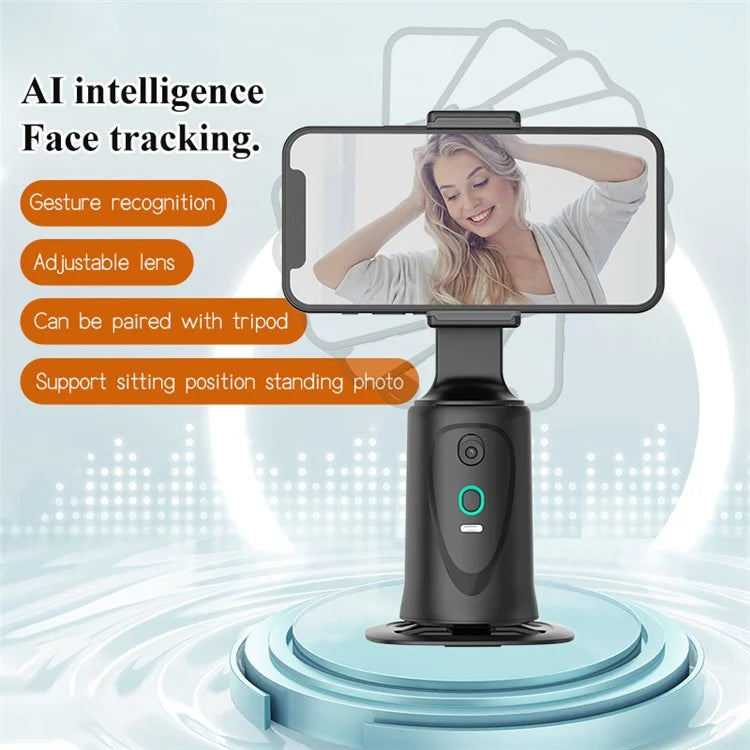 Q9 360 Degrees Rotation Smart AI Follow Gimbal Face Tracking Phone Camera Holder Photography Stand