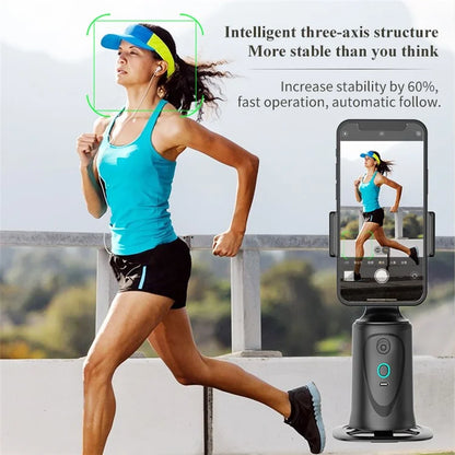 Q9 360 Degrees Rotation Smart AI Follow Gimbal Face Tracking Phone Camera Holder Photography Stand