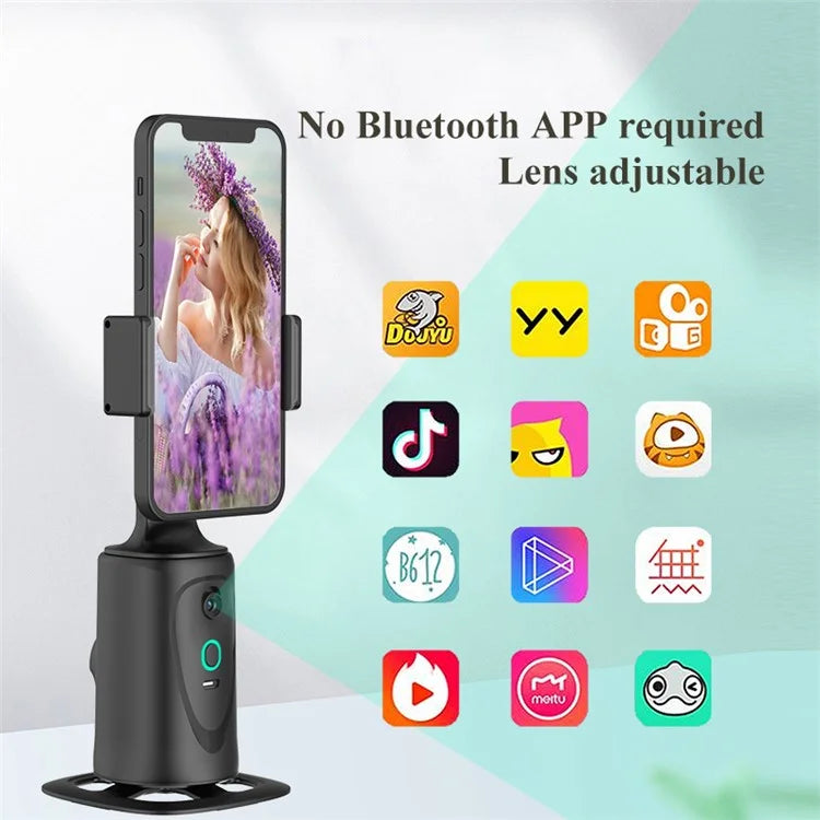 Q9 360 Degrees Rotation Smart AI Follow Gimbal Face Tracking Phone Camera Holder Photography Stand