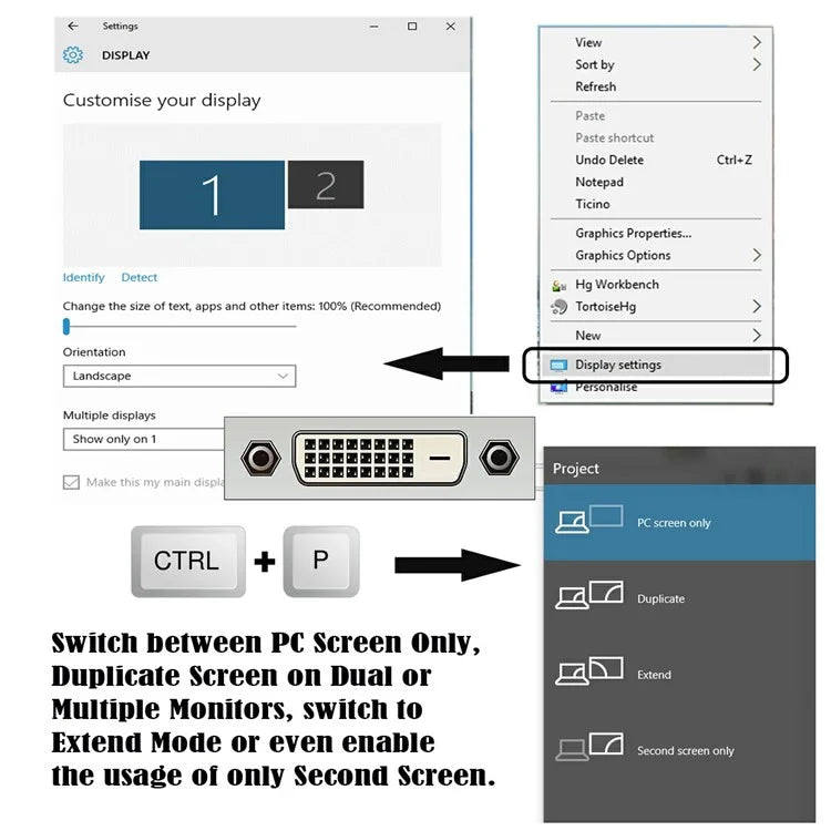 DB-005 50cm DVI 24+1 Male to Female Extension Cable DVI-D Dual Link Digital Video for Monitor