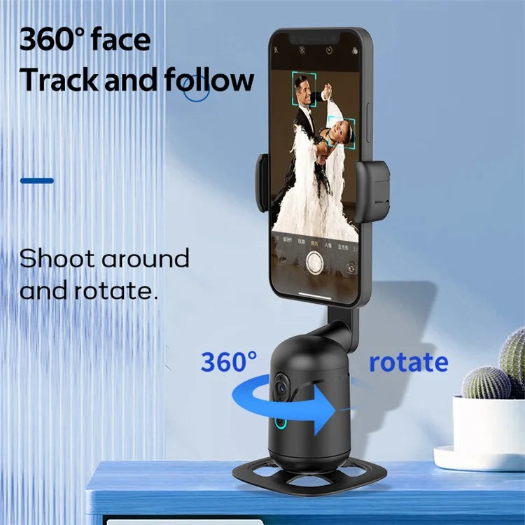 Q7 Intelligent Folding Gimbal Stabilizer 360-Degree Face Tracking Handheld Stabilizer 3-Axis Phone Gimbal Holder for Live Streaming