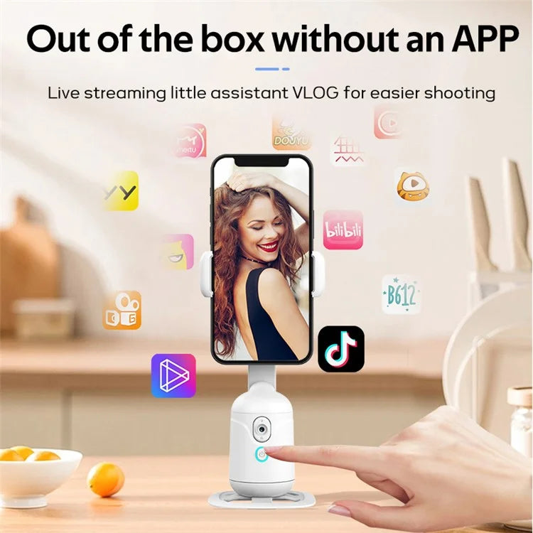 Q7 Intelligent Folding Gimbal Stabilizer 360-Degree Face Tracking Handheld Stabilizer 3-Axis Phone Gimbal Holder for Live Streaming