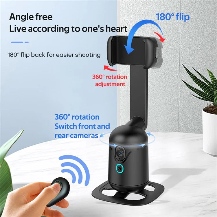 Q7 Intelligent Folding Gimbal Stabilizer 360-Degree Face Tracking Handheld Stabilizer 3-Axis Phone Gimbal Holder for Live Streaming