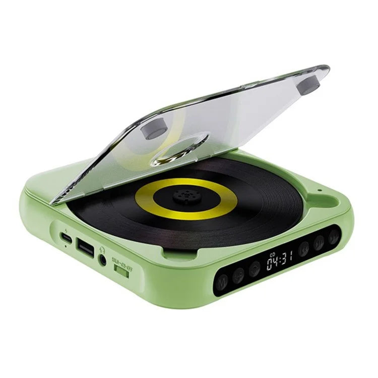 KC-918 CD Player with LCD Screen Portable Bluetooth Speaker Audio Repeater for Home Car