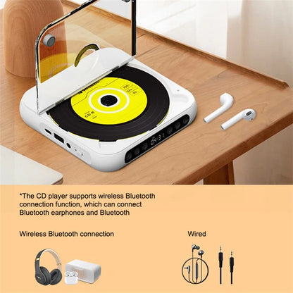 KC-918 CD Player with LCD Screen Portable Bluetooth Speaker Audio Repeater for Home Car