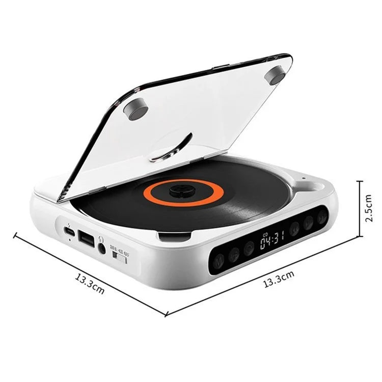 KC-918 CD Player with LCD Screen Portable Bluetooth Speaker Audio Repeater for Home Car